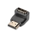 DIGITUS AK-330502-000-S - HDMI Adapter, Typ A, 90ø angled St/Bu, Ultra HD 60p, sw, gold