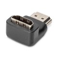 DIGITUS AK-330502-000-S - HDMI Adapter, Typ A, 90ø angled St/Bu, Ultra HD 60p, sw, gold