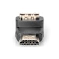 DIGITUS AK-330502-000-S - HDMI Adapter, Typ A, 90ø angled St/Bu, Ultra HD 60p, sw, gold