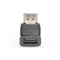 DIGITUS AK-330502-000-S - HDMI Adapter, Typ A, 90ø angled St/Bu, Ultra HD 60p, sw, gold