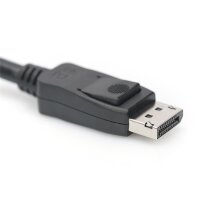 DIGITUS AK-340106-050-S - DisplayPort Anschlusskabel, DP St/St, 5.0m, m/Verriegelung,UHD 8K,Vers.1.3/1.4,sw