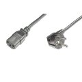 DIGITUS AK-440100-025-S - Netzanschlussk.,CEE 7/7 (Typ-F) 90ø gewink.- C13 St/Bu, 2.5m, H05VV-F3G 1.0qmm, schwarz