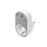 DIGITUS DA-70617 - Stecker Lade-Adapter mit 2 USB-Ports...