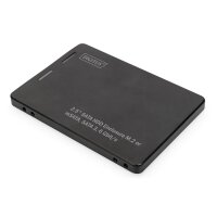 DIGITUS DA-71118 - 2,5" SATA Festplattenadapter M.2 oder mSATA SATA 3 6 Gbit/s, Schreibgeschwindigkeit 520 MB/s