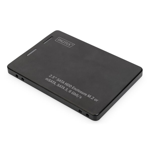 DIGITUS DA-71118 - 2,5" SATA Festplattenadapter M.2 oder mSATA SATA 3 6 Gbit/s, Schreibgeschwindigkeit 520 MB/s