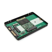 DIGITUS DA-71118 - 2,5" SATA Festplattenadapter M.2 oder mSATA SATA 3 6 Gbit/s, Schreibgeschwindigkeit 520 MB/s