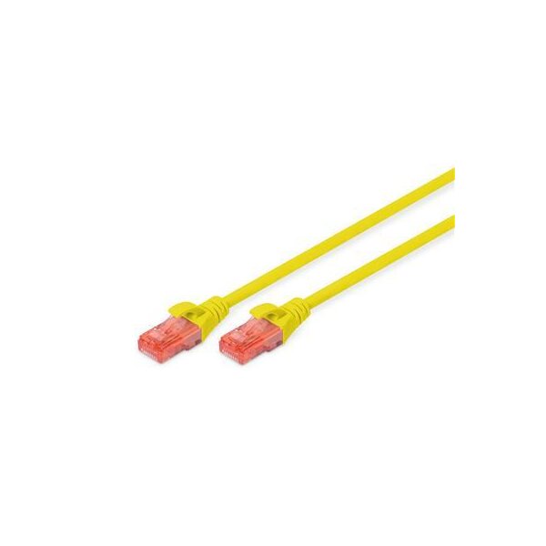DIGITUS DK-1612-005/Y - CAT 6, U-UTP Patchkabel, PVC AWG 26/7, Länge 0,5 m, Farbe Gelb