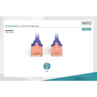 DIGITUS DK-1612-010/B - CAT 6, U-UTP Patchkabel, PVC AWG 26/7, Länge 1 m, Farbe Blau