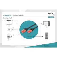 DIGITUS DK-1612-010/BL - CAT 6, U-UTP Patchkabel, PVC AWG 26/7, Länge 1 m, Farbe Black