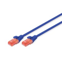 DIGITUS DK-1612-020/B - CAT 6, U-UTP Patchkabel, PVC AWG 26/7, Länge 2 m, Farbe Blau