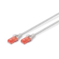 DIGITUS DK-1612-100 - CAT 6, U-UTP Patchkabel, PVC AWG 26/7, Länge 10 m, Farbe Grau