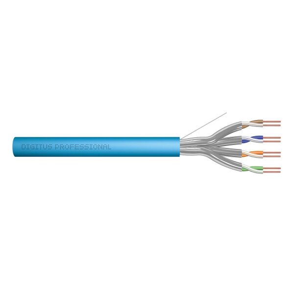 DIGITUS DK-1623-A-VH-1 - CAT 6A U-FTP Installationskabel, 500 MHz Eca (EN 50575), AWG 23/1, 100 m Karton, Sx, Blau