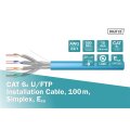 DIGITUS DK-1623-A-VH-1 - CAT 6A U-FTP Installationskabel, 500 MHz Eca (EN 50575), AWG 23/1, 100 m Karton, Sx, Blau