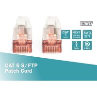 DK-1644-010/WH - CAT 6 S-FTP Patchkabel, Cu, LSZH AWG 27/7,  1 m,  Weiß