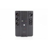 DIGITUS DN-170110 - All-in-One USV, 600VA/360W, LED 12V/7Ah x1, 4x CEE 7/7,3x IEC C13, USB, RJ45