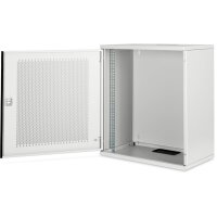 DIGITUS DN-19-12U-S-PD - 12HE Wandgehäuse, SOHO, unmontiert 595x540x400 mm, perforierte Fronttür, grau