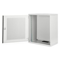 DIGITUS DN-19-12U-S-PD - 12HE Wandgehäuse, SOHO, unmontiert 595x540x400 mm, perforierte Fronttür, grau