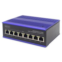 DIGITUS DN-650108 - Industrial 8-Port Fast Ethernet PoE...