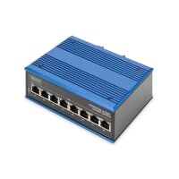 DIGITUS DN-651119 - Industrial 8-Port Gigabit Switch DIN rail, erweiterter Temperaturbereich