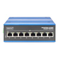 DIGITUS DN-651119 - Industrial 8-Port Gigabit Switch DIN rail, erweiterter Temperaturbereich