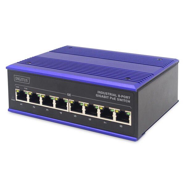 Industrie GE PoE Switch, 8Port