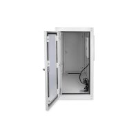 DIGITUS DN-CC-9002 - Computergehäuse mit Nivellierfüßen, 670x300x600 mm Innenm. 581x292x550 mm, Glastür, Lüfter, RAL 7035