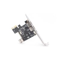 DIGITUS DS-30201-5 - IEEE 1394a Schnittstellenkarte, PCIexpress, 4 Port 1x ext. 1394mini, 2x ext./1x int. 1394a Ports