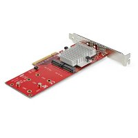 StarTech.com Dual M.2 PCIe SSD Adapter Karte - x8 / x16...