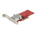 StarTech.com Dual M.2 PCIe SSD Adapter Karte - x8 / x16 Dual NVMe oder AHCI M.2 SSD zu PCI Express 3.0 - M.2 NGFF PCIe (M-Key) kompatibel - Unterstützt 2242 - 2260 - 2280 - JBOD - Mac & PC - PCIe - M.2 - PCI 3.0 - Rot - 3336103 h - CE - FCC - TAA - REACH