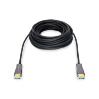 DIGITUS AK-330125-100-S - HDMI AOC Hybrid Glasfaser Anschlusskabel, Typ A St/St, 10m, UHD 4K@60Hz, CE, gold, sw
