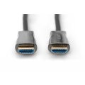 DIGITUS AK-330125-100-S - HDMI AOC Hybrid Glasfaser Anschlusskabel, Typ A St/St, 10m, UHD 4K@60Hz, CE, gold, sw