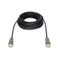 DIGITUS AK-330125-100-S - HDMI AOC Hybrid Glasfaser Anschlusskabel, Typ A St/St, 10m, UHD 4K@60Hz, CE, gold, sw