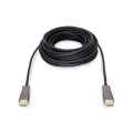DIGITUS AK-330125-100-S - HDMI AOC Hybrid Glasfaser Anschlusskabel, Typ A St/St, 10m, UHD 4K@60Hz, CE, gold, sw