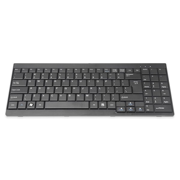 DIGITUS DS-72000US - Tastatur für TFT-Konsolen schwarz, Kabel, US-Ausführung