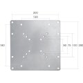 Neomounts FPMA-VESA200 VESA-Adapter 22-42" - Schwarz - Stahl - 35 kg - 75 x 75 mm - 106,7 cm (42") - 55,9 cm (22")