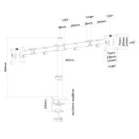 Neomounts FPMA-D550DBLACK Monitorarm 10-32" -...