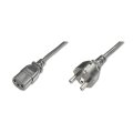 DIGITUS AK-440101-018-S - Netzanschlusskabel, CEE 7/7 (Typ-F) - C13 St/Bu, 1.8m, H05VV-F3G 0.75qmm, schwarz