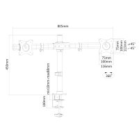 Neomounts FPMA-DCB100DBLACK Monitorarm 10-27" -...