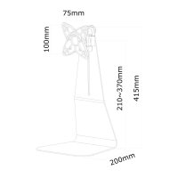 Neomounts by Newstar Flachbild Tischhalterung - Freistehend - 10 kg - 25,4 cm (10 Zoll) - 68,6 cm (27 Zoll) - 100 x 100 mm - Schwarz