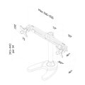 Neomounts FPMA-D700DD Monitor-Ständer 19-30" - Freistehend/Grommet - 48,3 cm (19") - 76,2 cm (30") - 100 x 100 mm - Höhenverstellung - Schwarz