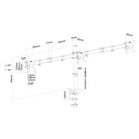 Neomounts FPMA-D550D3BLACK Monitorarm 10-27" -...
