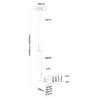 Neomounts FPMA-C050BLACK Monitor-/TV-Deckenhalterung...