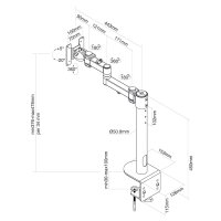 Neomounts FPMA-D960BLACKPLUS Monitorarm 10-49" -...