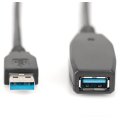 DIGITUS DA-73105 - USB 3.0 Aktiv Verlängerungskabel Länge: 10 m