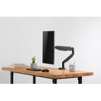 DIGITUS DA-90394 - Single Gasdruckfeder Monitor Klemm-Halter 15-32", 9 kg (max.), schwarz
