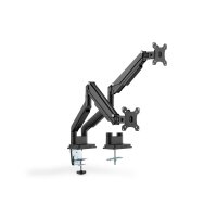 DIGITUS DA-90395 - Dual Gasdruck Monitor Klemm-Halter 15-32", 2x 9 kg (max.), schwarz