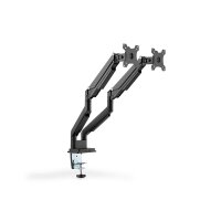 DIGITUS DA-90395 - Dual Gasdruck Monitor Klemm-Halter 15-32", 2x 9 kg (max.), schwarz