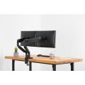 DIGITUS DA-90395 - Dual Gasdruck Monitor Klemm-Halter 15-32", 2x 9 kg (max.), schwarz