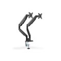 DIGITUS DA-90395 - Dual Gasdruck Monitor Klemm-Halter 15-32", 2x 9 kg (max.), schwarz