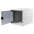 DIGITUS DN-10-06U-4 - 254 mm (10") 6HE Wandgehäuse 330x312x400 mm, Farbe Grau (RAL 7035)